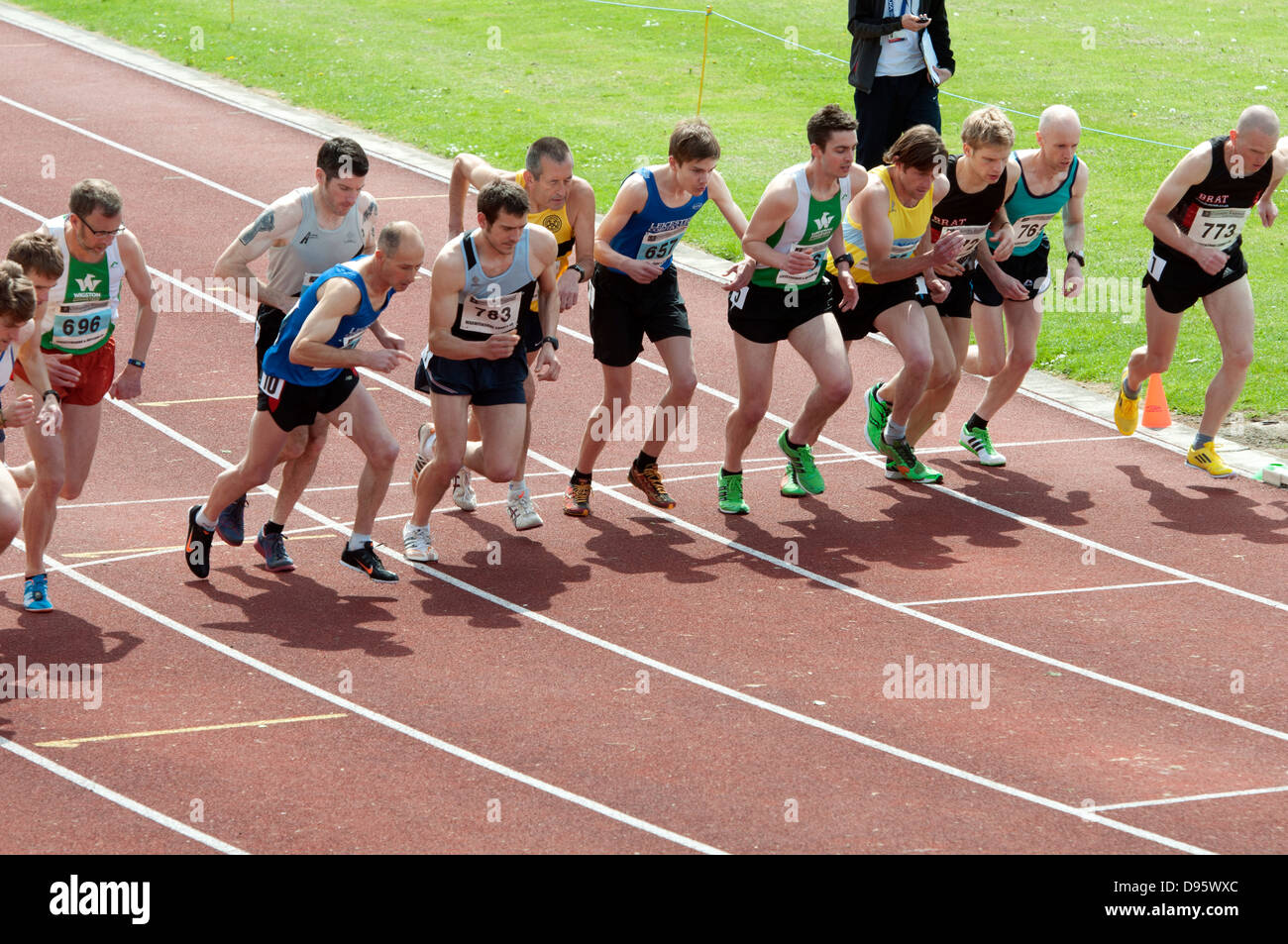 Athletics, men`s 5000m race Stock Photo Alamy